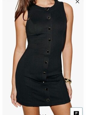 Reformation Cheri Knit Dress in Black NWT